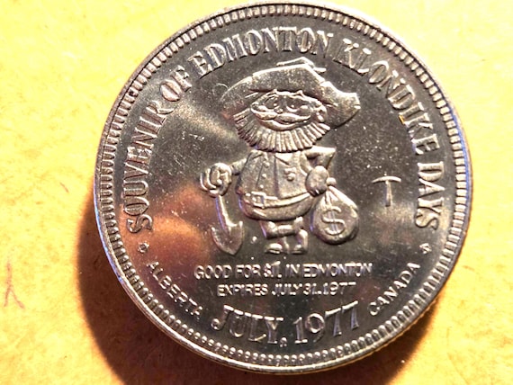 Canada-Alberta-Edmonton 1977 Klondike All Canadian Route Medallion 35MM