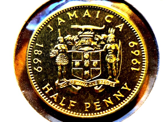 1969 Jamaica Proof Half Penny 23MM