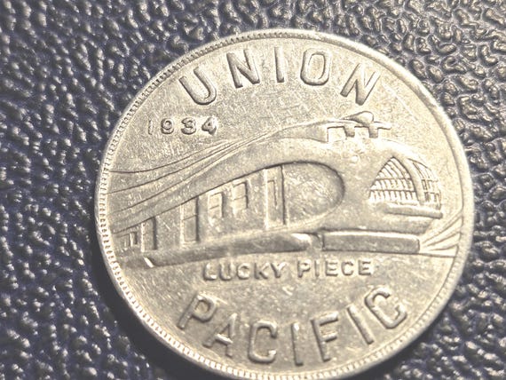 1934 Antique Union Pacific "Sample" Of Aluminum Used In New Pullman Train 32MM