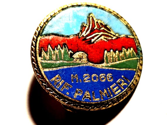 Italy Rif Palmieri Hiker's Hut Tourist Pin In The Italian Alps 23MM
