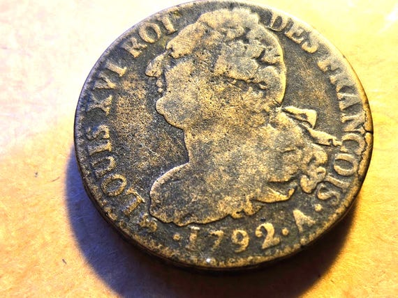 1792 France 2 Sous 33MM #7499