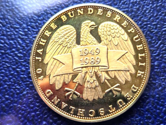 1989 Federal Republic Of Germany 40 Years Of The Constitution Proof Medallion 39MM