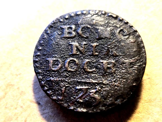 1752 Bologna Italy Quattrino Pope Benedict XIV Porous