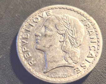 Rare 5 Francs Coin From 1876 – French Historical Silver Coin - Etsy