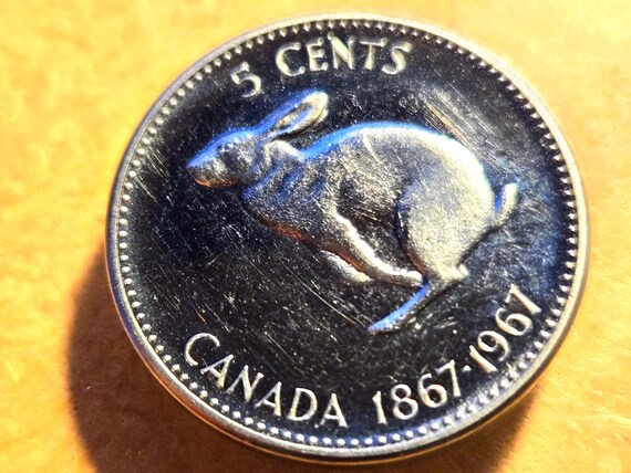 Canada 1967 100th Year Commemoration Proof "Rabbit" Nickel