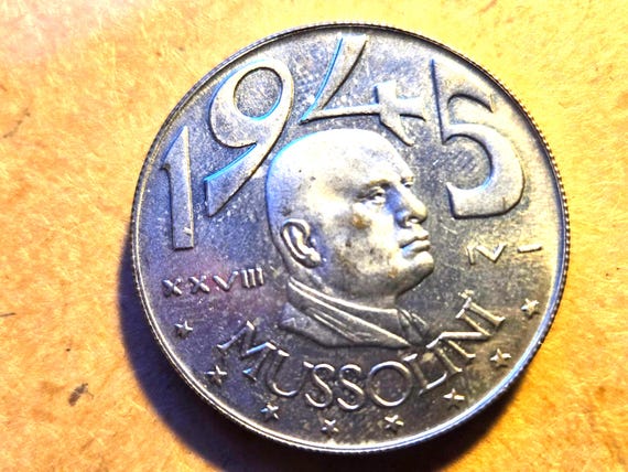 Mussolini 20 Lira Italy Fantasy Medal