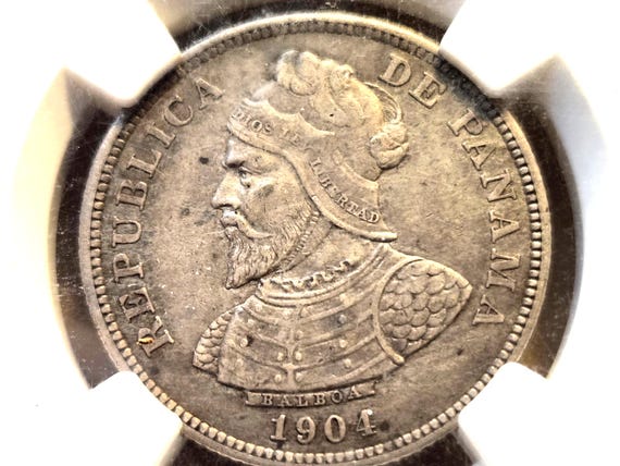 1904 Panama Silver 25C