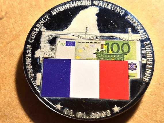 European Currencies Series Proof Medallion France 40MM