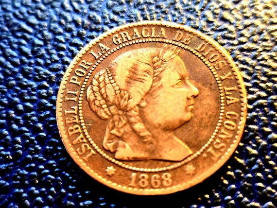 1868 Spain 2 1/2 Centimos M90