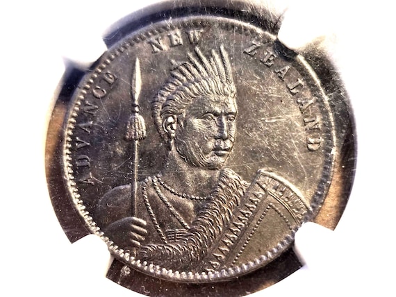 1857 New Zealand Penny Milner And Thompson MS 61 NGC Certified
