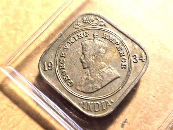 1934-c India-British 2 Annas #5033