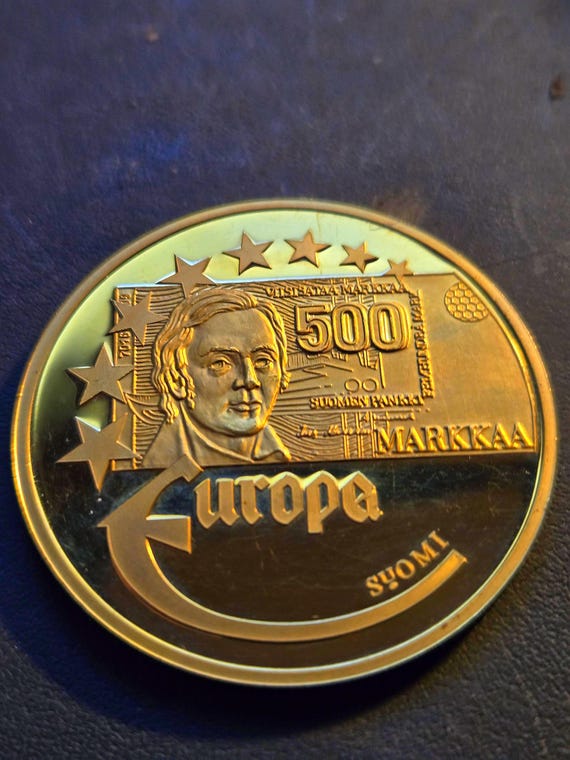 Finland 500 Markkaa Proof Medallion