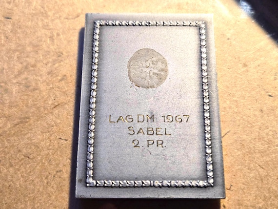 Vintage 1967 Sweden Lag Sabel "Team Saber"  Sports 2nd Prize 60MM X 42MM