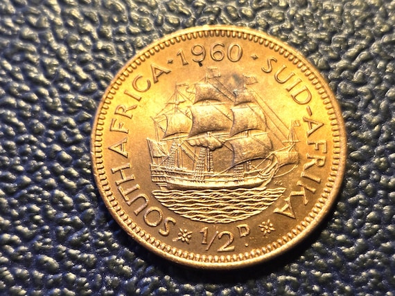 1960 South Africa 1/2P "Nice" Toning