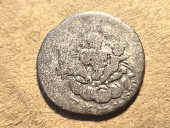 Italian States-Genoa 1710-1745 2 Soldi Billon (Low Content Silver) Sworded Madonna On Clouds