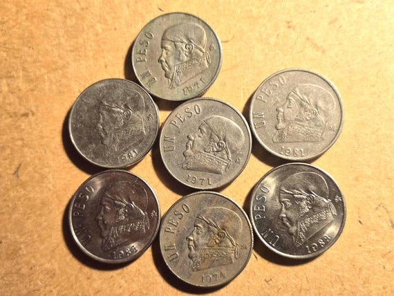 Mexican Pesos Lot Of Seven