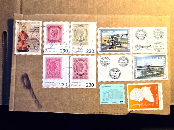 Austria Collection Of 11 Stamps Vintage Airplanes