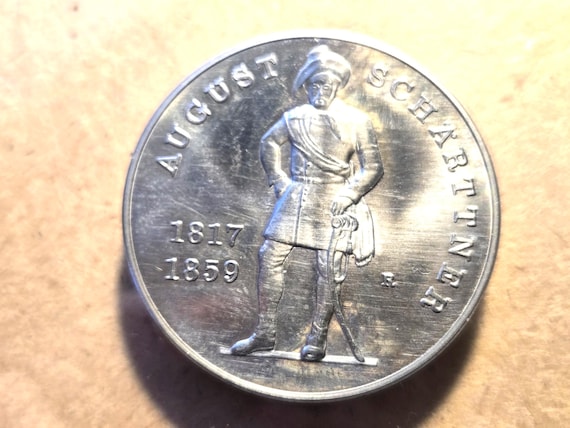 1979 Germany-Silver Olympic Sports Celebration Medal-August Scharttner (Pioneer In National German Sports) 40MM