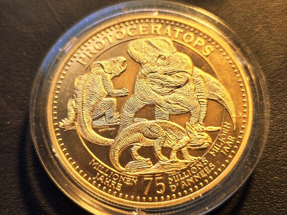 Protoceratops 75 Million Years 40MM Medallion Bronze Proof