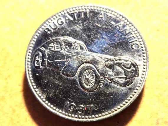 Bugatti Atlantic Model 1937-Vintage Auto Medallion