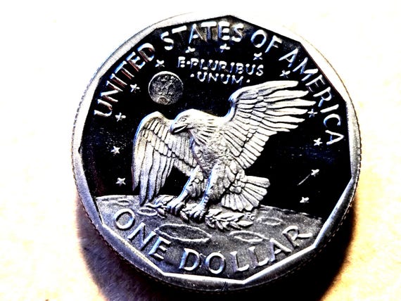 1980-S Proof Dollar Eagle On Moon