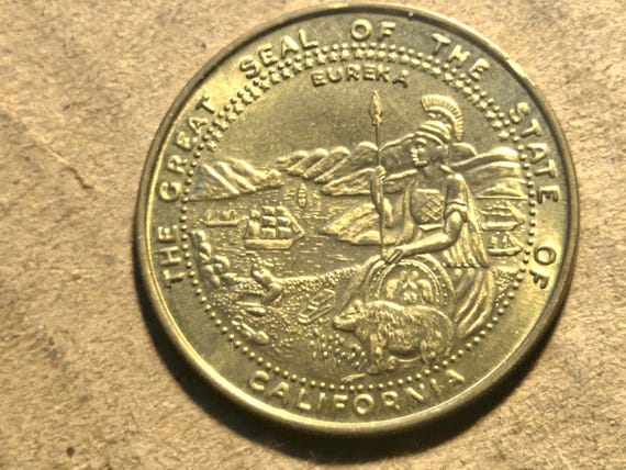 California State Seal Brass Token 35MM