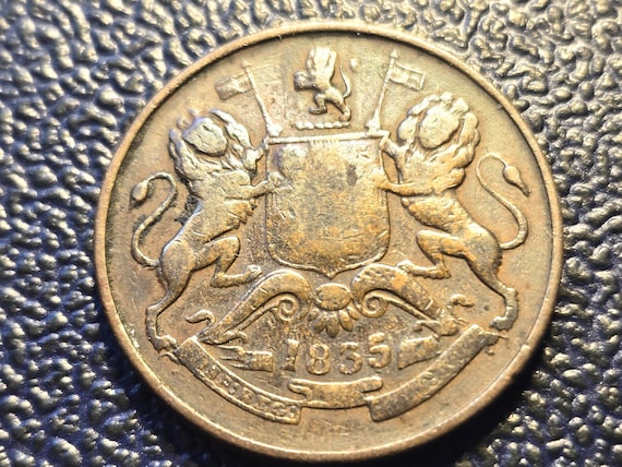 1835 East India Company 1/2 Anna 30MM