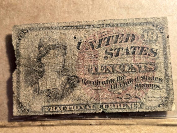 1869-75 4th Issue 10 Cent Banknote