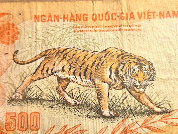 1960 Vietnam 500 Dong Tiger Note