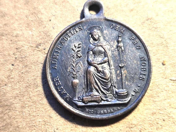 1849 Papal States Pilgrim Medal Roma Bronze + Loop #106749
