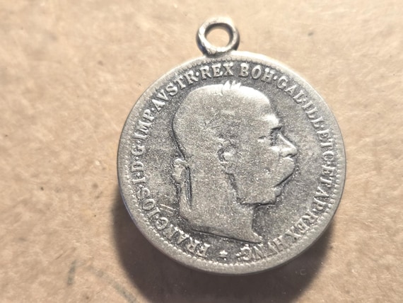 1893 Austria Silver One Crown + Loop