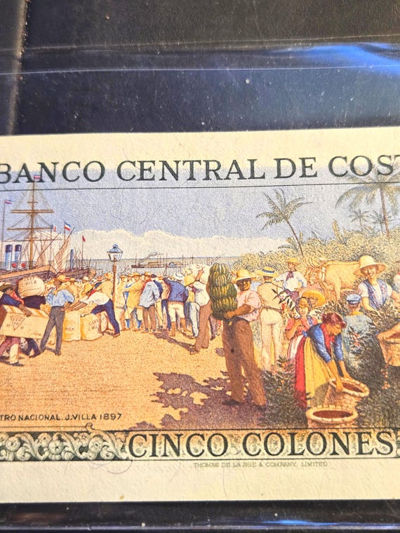 1992 5 Colones Costa Rica Banknote Unc.