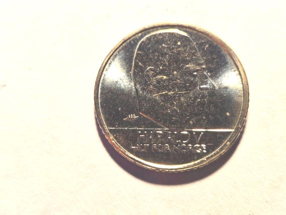 1995 Norway Proof 10 Kroner King Harald V 24MM