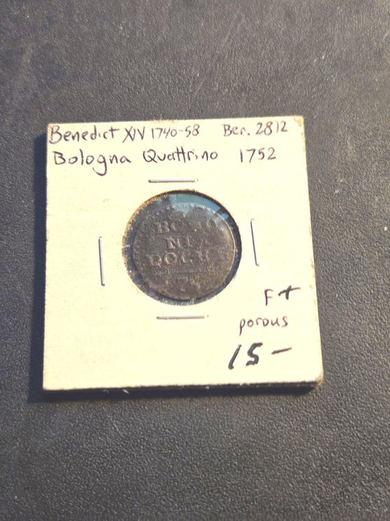 Benedict XIV 1740-58 Bologna-Italy Quattrino