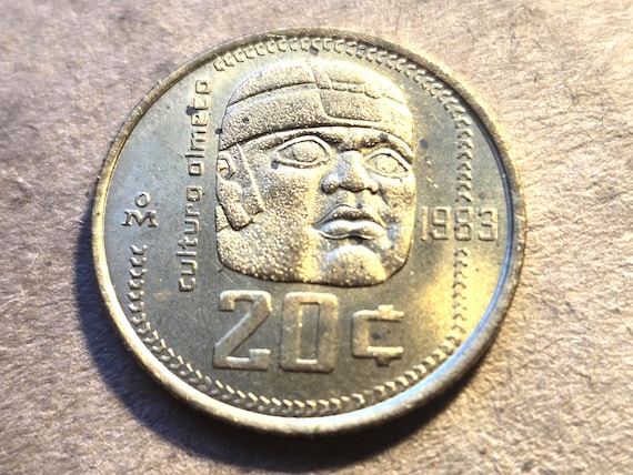 1983 Mexico Uncirculated "Olmec Head" 20 Centavos