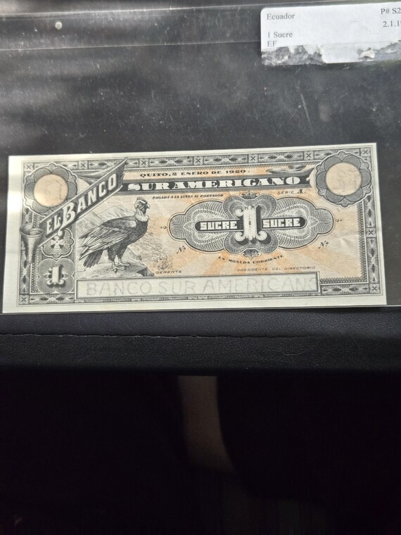 Ecuador 1920 One Sucre Banknote