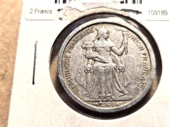 1949 French Oceania 2 Francs