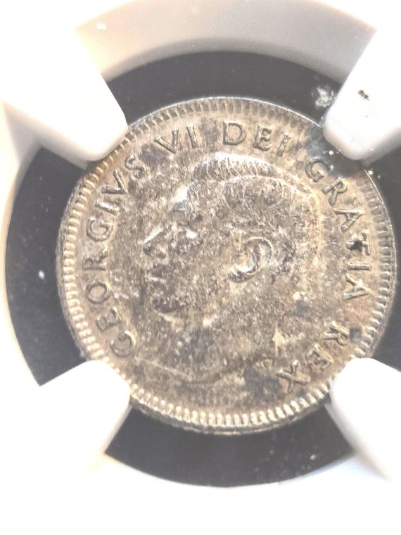 1950 Canada Silver 10C AU55 NGC Certified