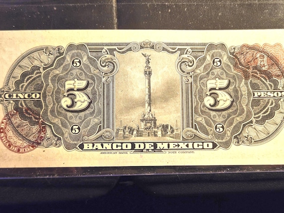 Mexico 5 Peso Gypsy Banknote 1963