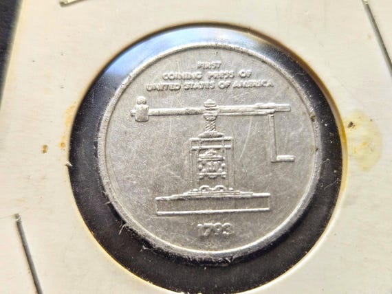 Chase Manhattan Bank Money Museum New York City "First Coin Press-1793" Token 25MM #11