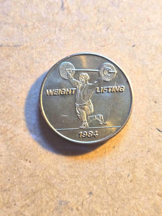 1984 L.A. Olympics Weightlifting Token