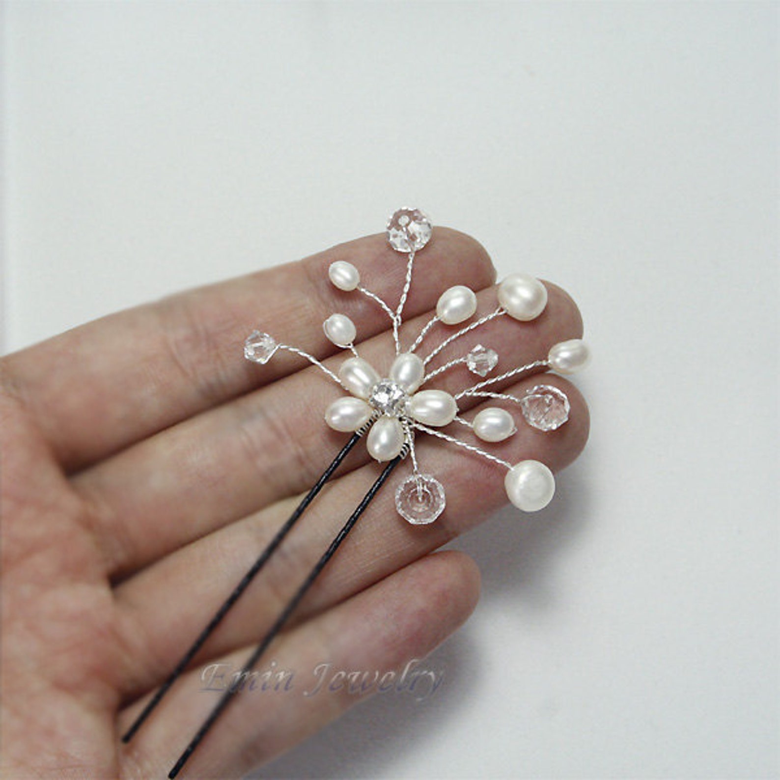 3 Bridal Hair Pin Set H0003 Bridal Hair Pins Wedding Etsy