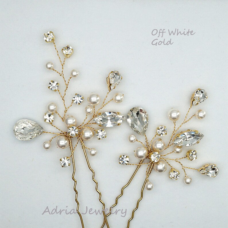 Gold Wedding Hair Pins Gold Bridal Hairpins Crystal Hair Pins Etsy Canada
