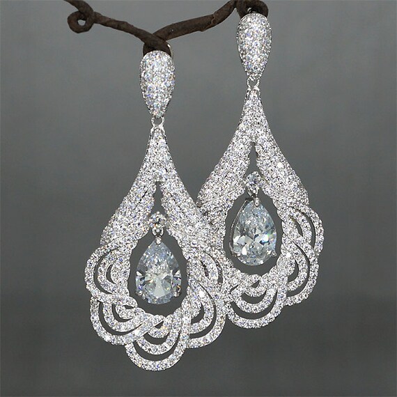 Azul Marino declaración Rhinestone Bling Colgantes Pendientes de Reino Unido Blogger Vintage De Fiesta