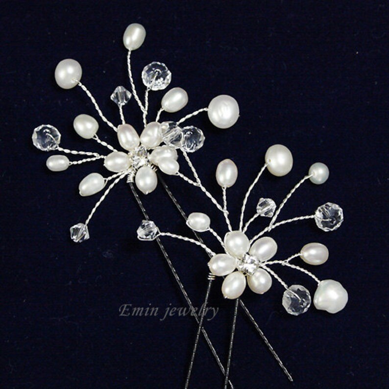 3 Bridal Hair Pin Set H0003 Bridal Hair Pins Wedding Etsy