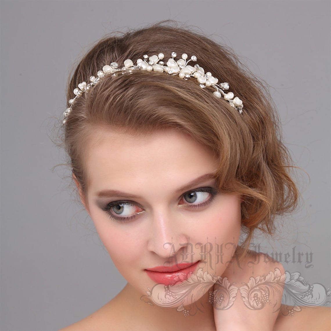 Wedding Hair Accessories Bridal Headband Ivory White Pearls Etsy UK