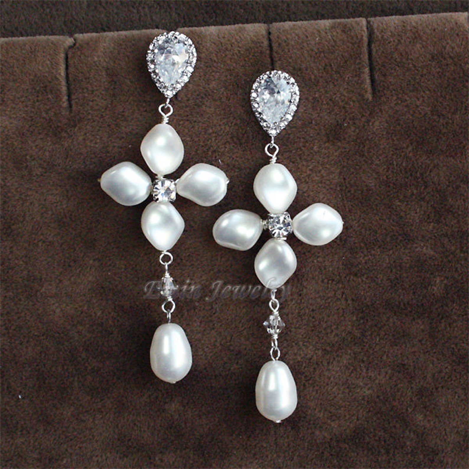 Swarovski Pearl Bridal Jewelry Set Necklace Bracelet Etsy