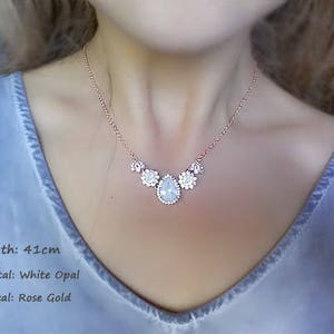 Backdrop Bridal Necklace, Rose Gold Wedding Necklace, Crystal Back Drop Necklace, Bib Necklace, Wedding Jewelry for Brides image 5