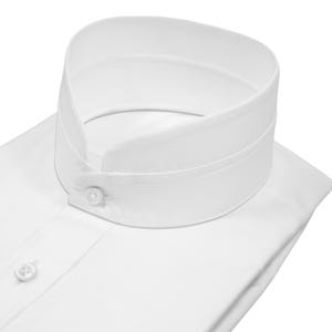 Men&#39;s Vintage Style Wedding Dress Shirt High Nehru China Mandarin Korean Collar Grandad Shirt White 100% Cotton Long Sleeves Reception Shirt