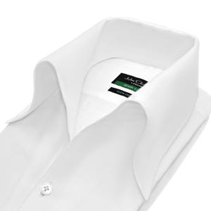 Men&#39;s White 100% Cotton Formal Shirt High Open Bow Collar Buttonless Korean Collar Stylish Unique Grooms Wedding Outfit Red Carpet Dress